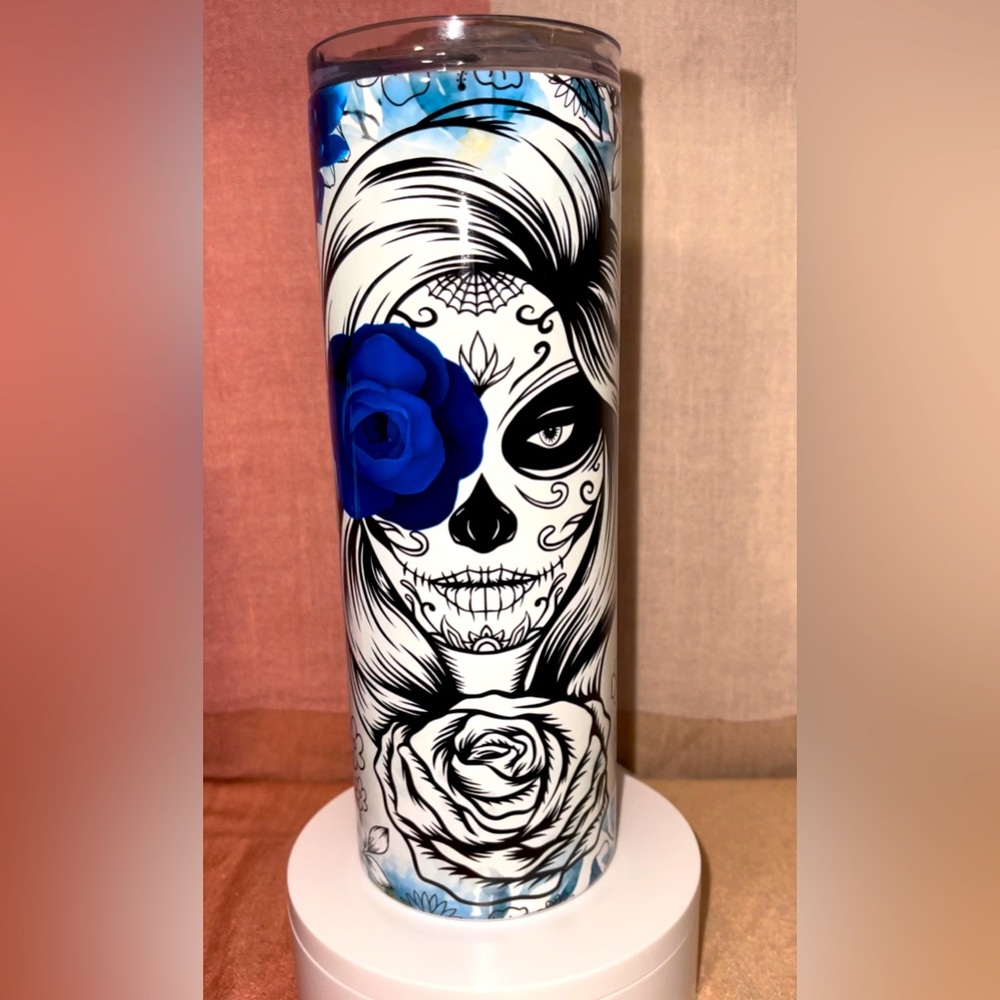 Sugar Skull 20 oz sublimated tumbler